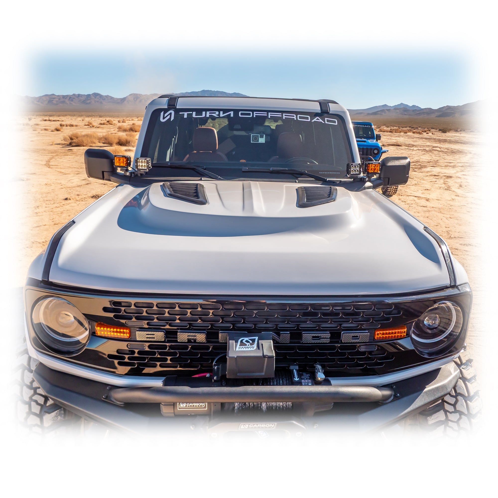 Heat Extraction Fiberglass Hood for Ford Bronco - Turn Offroad