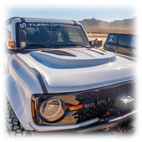 Heat Extraction Fiberglass Hood for Ford Bronco - Turn Offroad