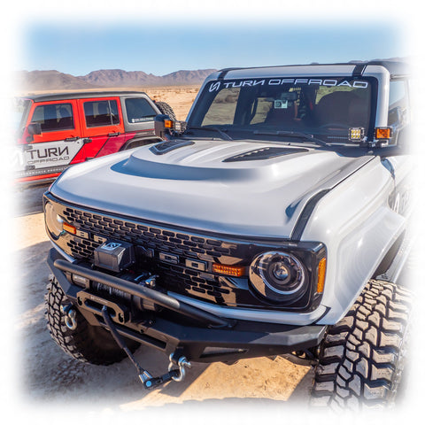 Heat Extraction Fiberglass Hood for Ford Bronco - Turn Offroad