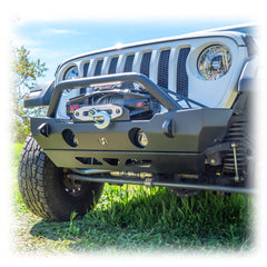 Jeep JK/JL/JT Front Bumper with Bolt - On Bull Bar & Skid Plate | 2007–2025 - Turn Offroad