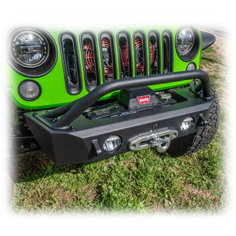 Jeep JK/JL/JT Front Bumper with Skid Plate & Recessed Winch Mount | 2007–2025 - Turn Offroad