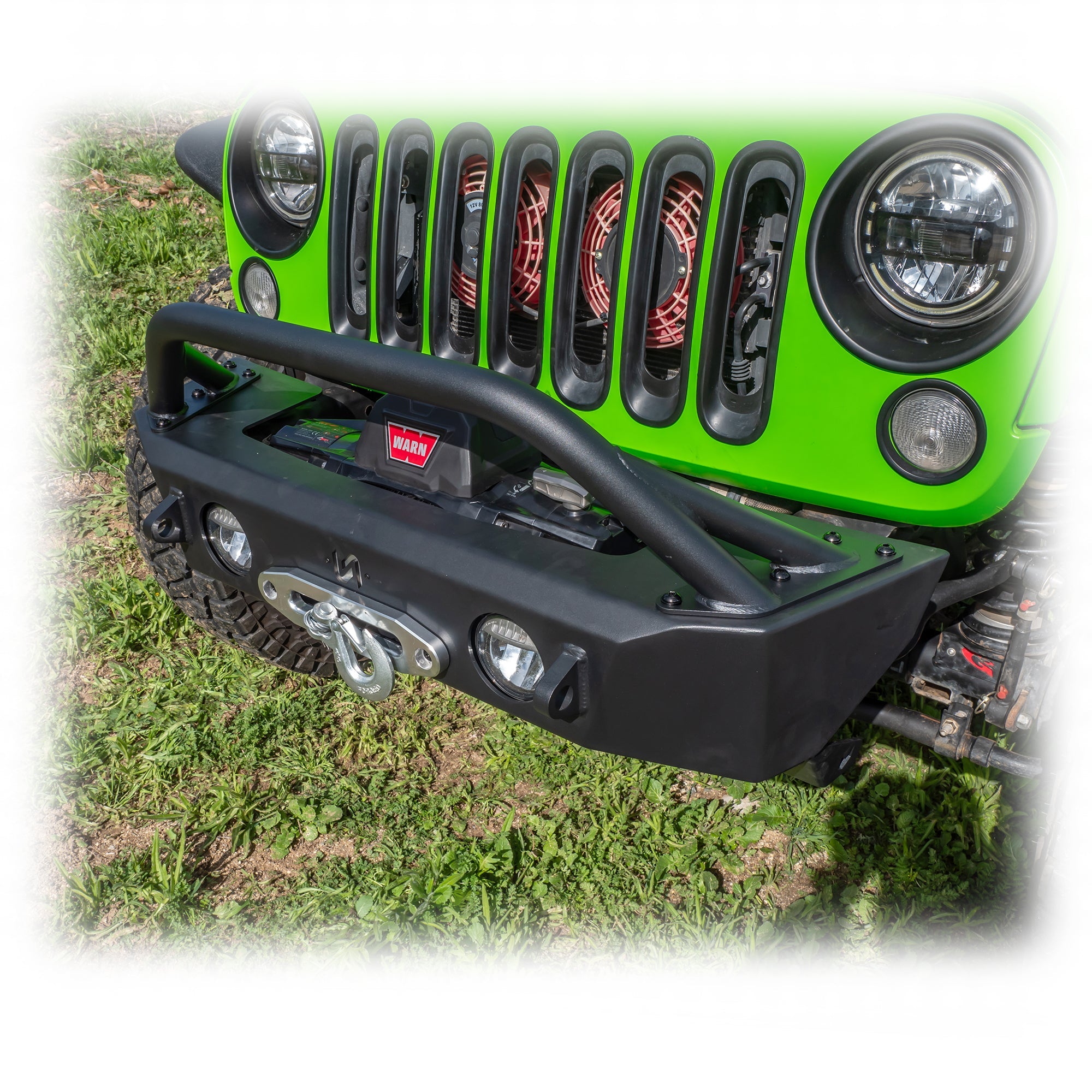 Jeep JK/JL/JT Front Bumper with Skid Plate & Recessed Winch Mount | 2007–2025 - Turn Offroad