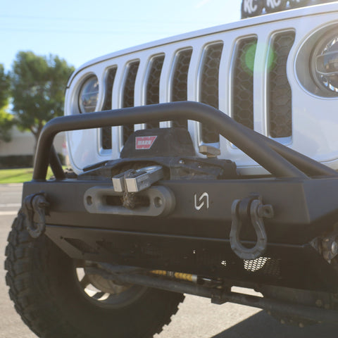 Jeep JK/JL/JT Front Bumper with Welded Bull Bar & Skid Plate | 2007–2025 - Turn Offroad