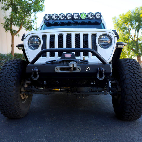 Jeep JK/JL/JT Front Bumper with Welded Bull Bar & Skid Plate | 2007–2025 - Turn Offroad