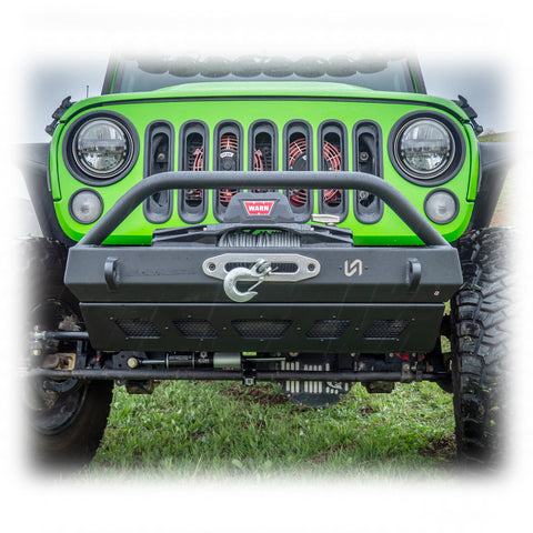 Jeep JK/JL/JT Front Bumper with Welded Bull Bar & Skid Plate | 2007–2025 - Turn Offroad