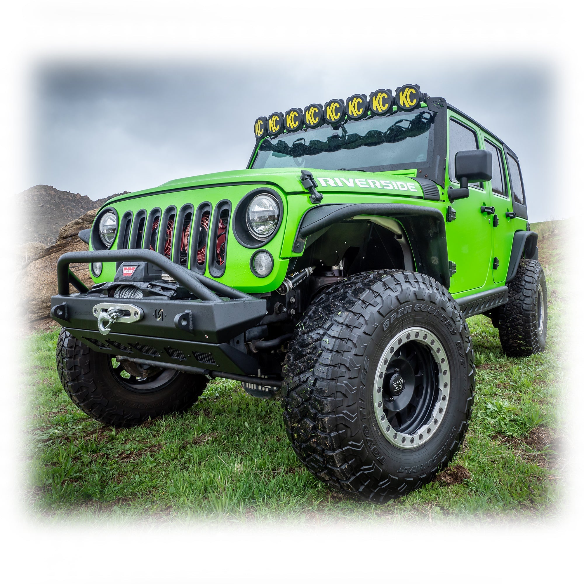 Jeep JK/JL/JT Front Bumper with Welded Bull Bar & Skid Plate | 2007–2025 - Turn Offroad