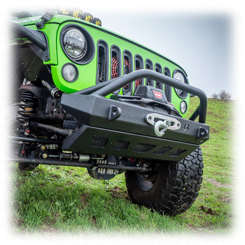 Jeep JK/JL/JT Front Bumper with Welded Bull Bar & Skid Plate | 2007–2025 - Turn Offroad