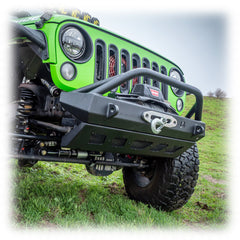 Jeep JK/JL/JT Front Bumper with Welded Bull Bar & Skid Plate | 2007–2025 - Turn Offroad