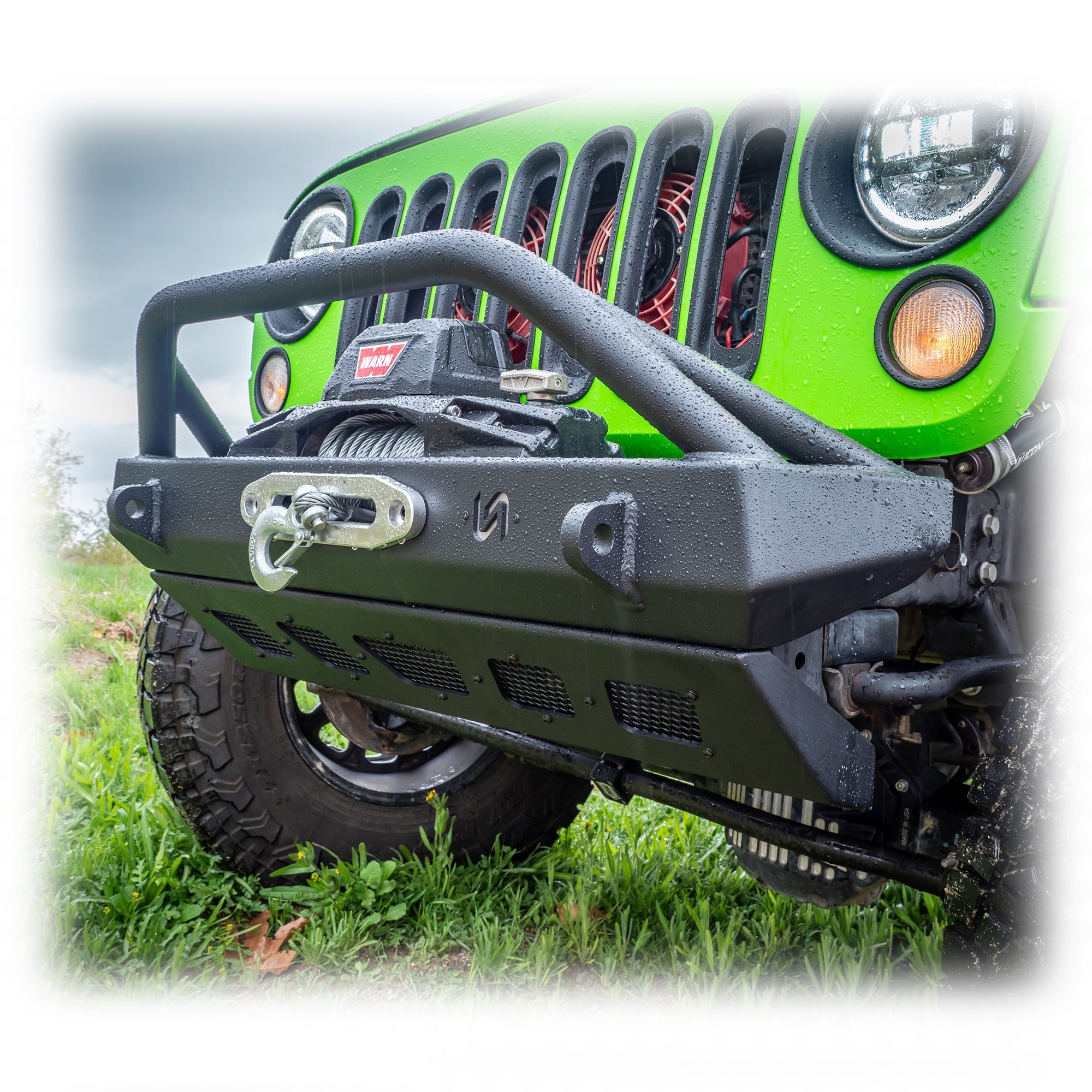 Jeep JK/JL/JT Front Bumper with Welded Bull Bar & Skid Plate | 2007–2025 - Turn Offroad
