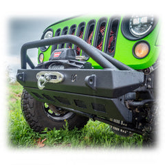 Jeep JK/JL/JT Front Bumper with Welded Bull Bar & Skid Plate | 2007–2025 - Turn Offroad