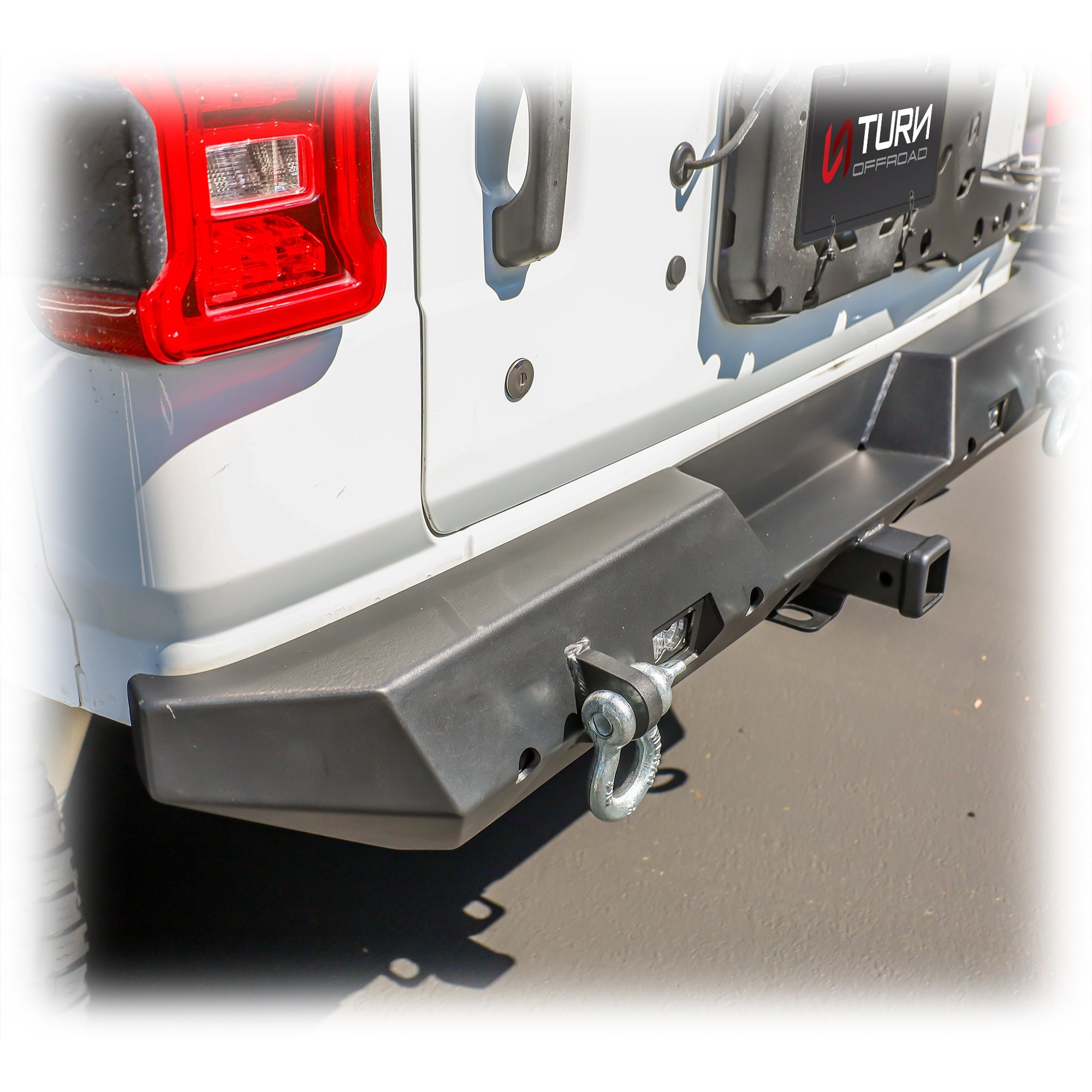 Jeep JL Rear Bumper with LED Pod Lights & Hitch Receiver | 2018–2025 - Turn Offroad