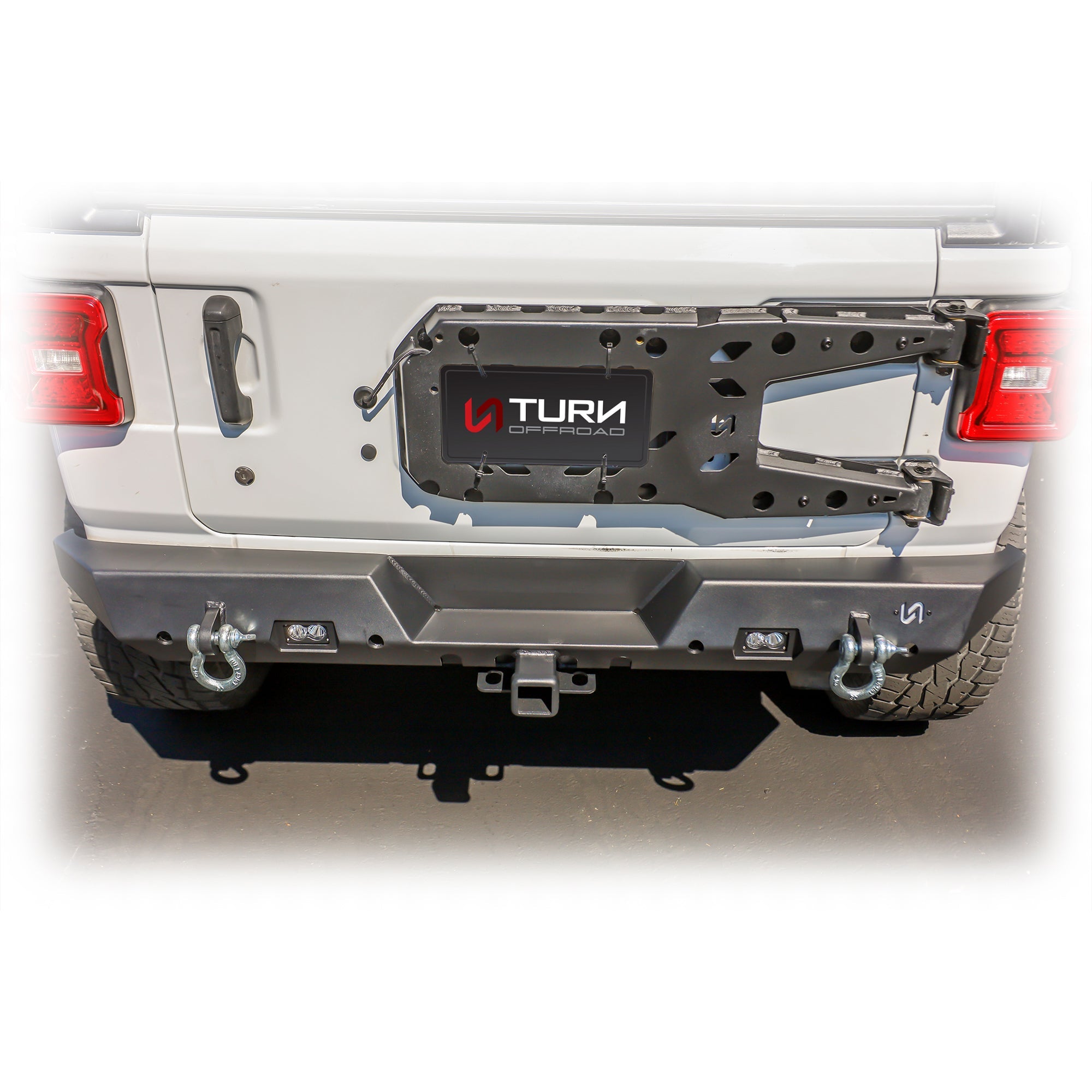 Jeep JL Rear Bumper with LED Pod Lights & Hitch Receiver | 2018–2025 - Turn Offroad