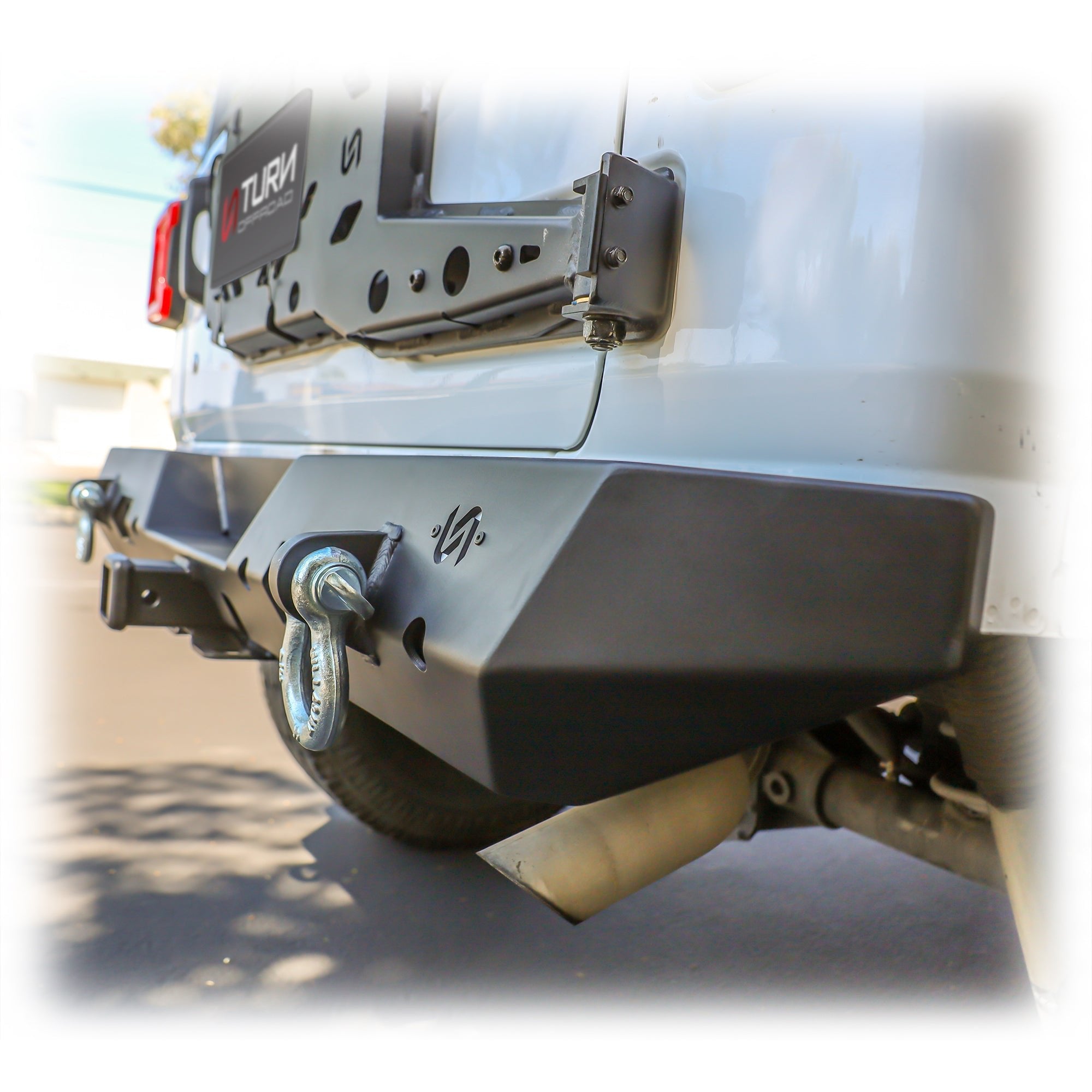 Jeep JL Rear Bumper with LED Pod Lights & Hitch Receiver | 2018–2025 - Turn Offroad