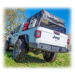 Jeep JT Gladiator Rear Bumper with Frame - Mounted Rock - Slider Wings | 2020–2025 - Turn Offroad