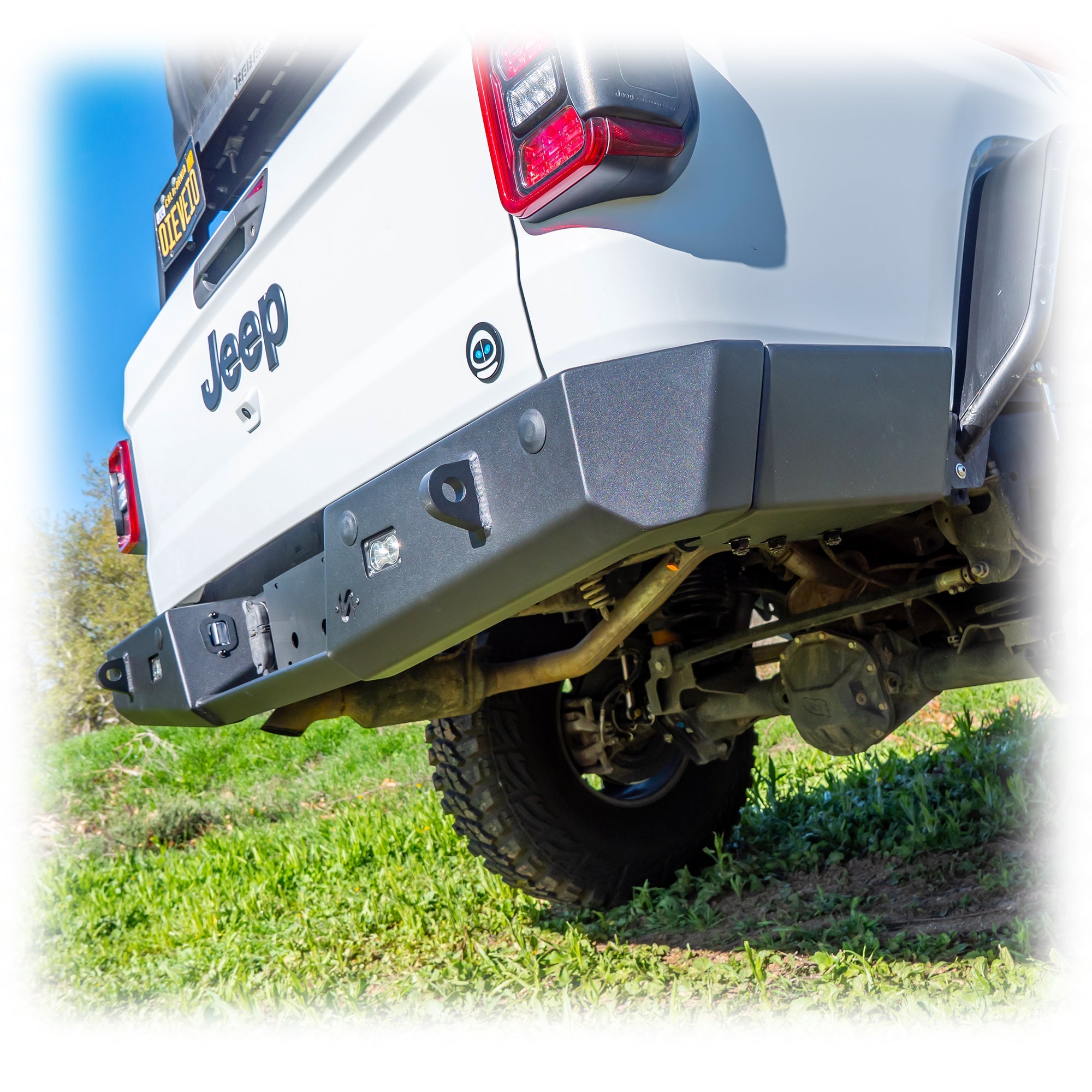 Jeep JT Gladiator Rear Bumper with Frame - Mounted Rock - Slider Wings | 2020–2025 - Turn Offroad