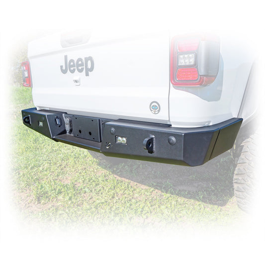 Jeep JT Gladiator Rear Bumper with Frame - Mounted Rock - Slider Wings | 2020–2025 - Turn Offroad