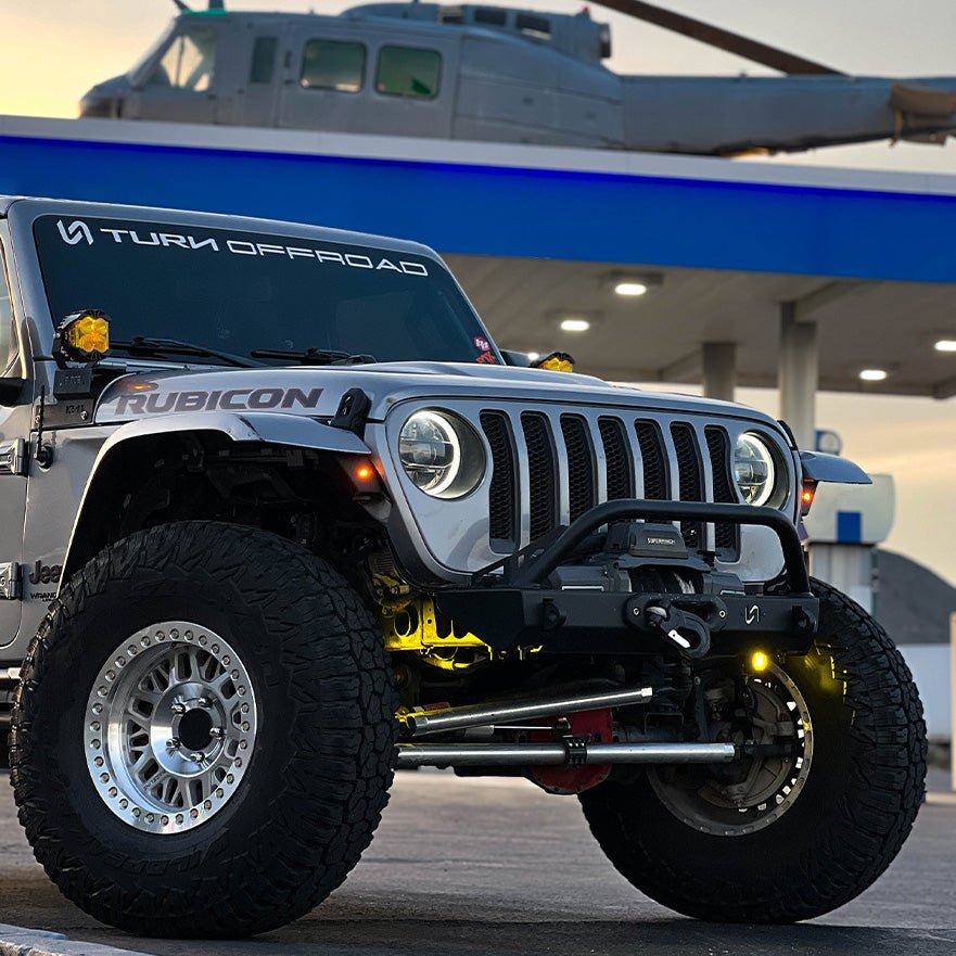 Stubby Front Bumper for Jeep Wrangler JL and Gladiator JT - Turn Offroad