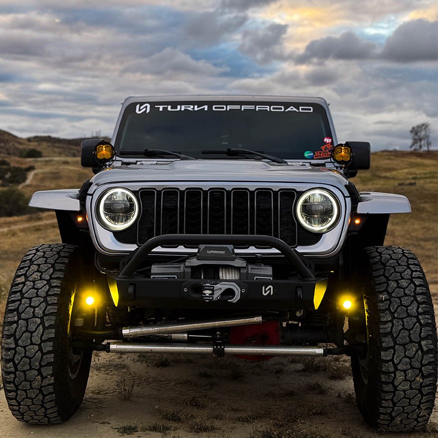 Stubby Front Bumper for Jeep Wrangler JL and Gladiator JT - Turn Offroad