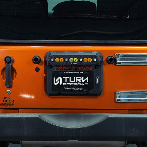 Tire Carrier Delete with Integrated Rear Lighting for Jeep Wrangler Jk - Turn Offroad