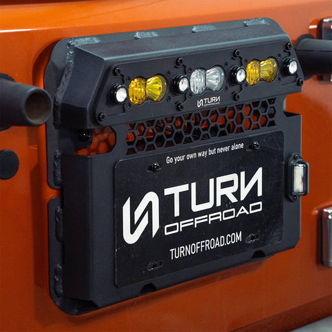 Tire Carrier Delete with Integrated Rear Lighting for Jeep Wrangler Jk - Turn Offroad
