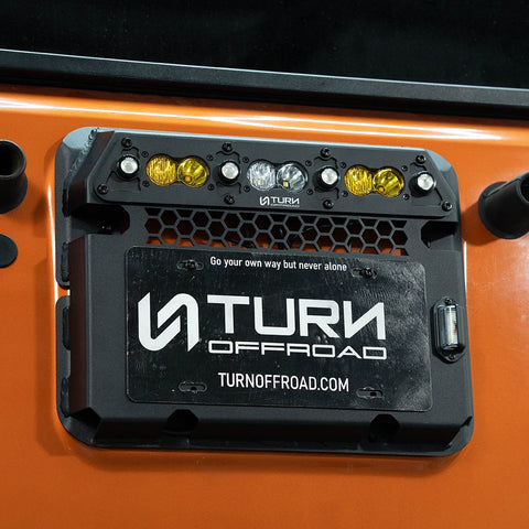 Tire Carrier Delete with Integrated Rear Lighting for Jeep Wrangler Jk - Turn Offroad
