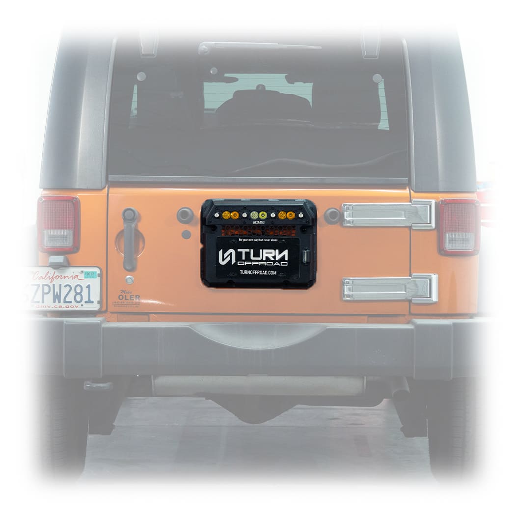 Tire Carrier Delete with Integrated Rear Lighting for Jeep Wrangler Jk - Turn Offroad