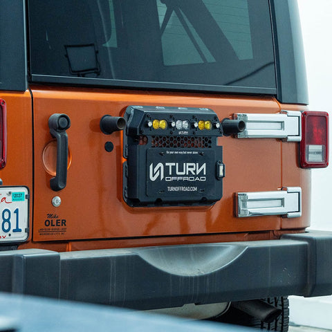 Tire Carrier Delete with Integrated Rear Lighting for Jeep Wrangler Jk - Turn Offroad