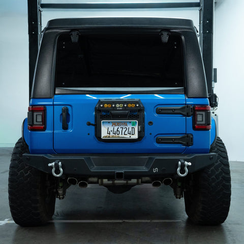 Tire Carrier Delete with Integrated Rear Lighting for Jeep Wrangler JL - Turn Offroad