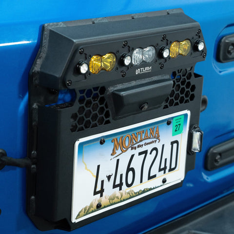 Tire Carrier Delete with Integrated Rear Lighting for Jeep Wrangler JL - Turn Offroad