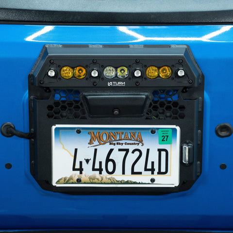 Tire Carrier Delete with Integrated Rear Lighting for Jeep Wrangler JL - Turn Offroad