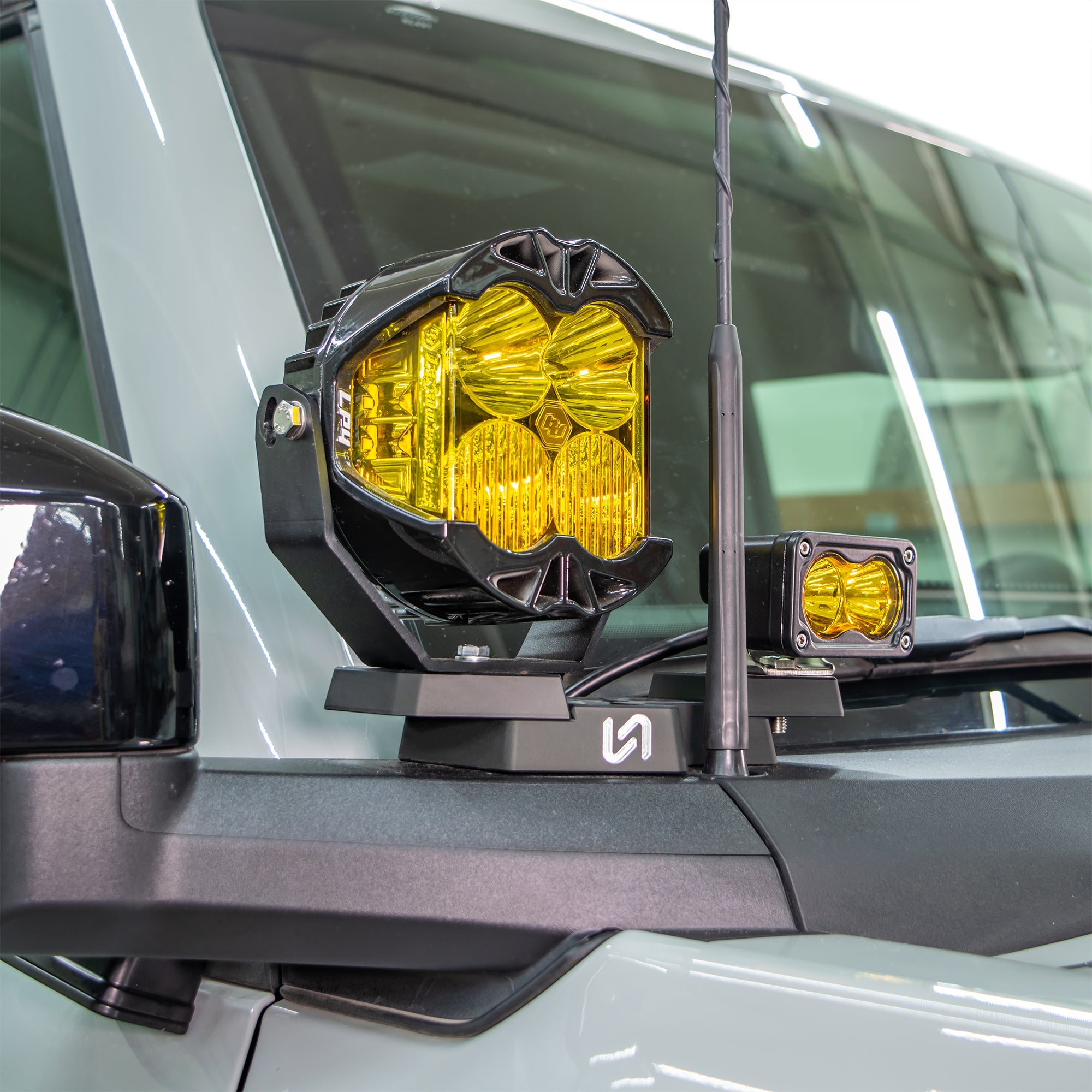 2021+ Ford Bronco Billet Mirror Light Mount (Pair) - Turn Offroad