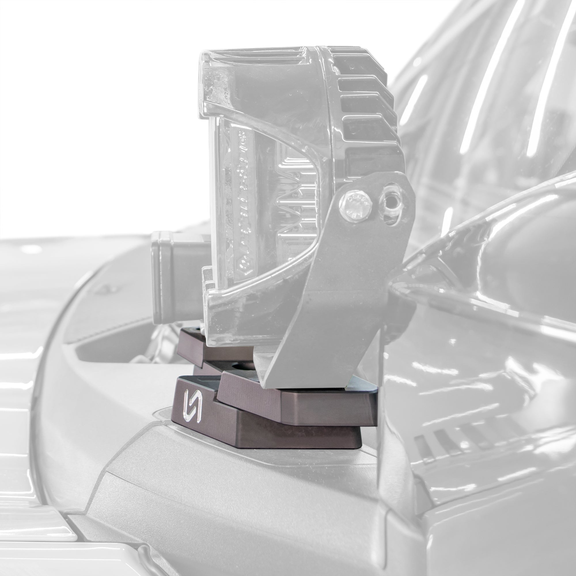 2021+ Ford Bronco Billet Mirror Light Mount (Pair) - Turn Offroad