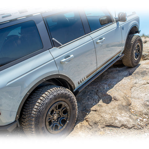 2021+ Ford Bronco Rock Sliders 4 - Door - Turn Offroad